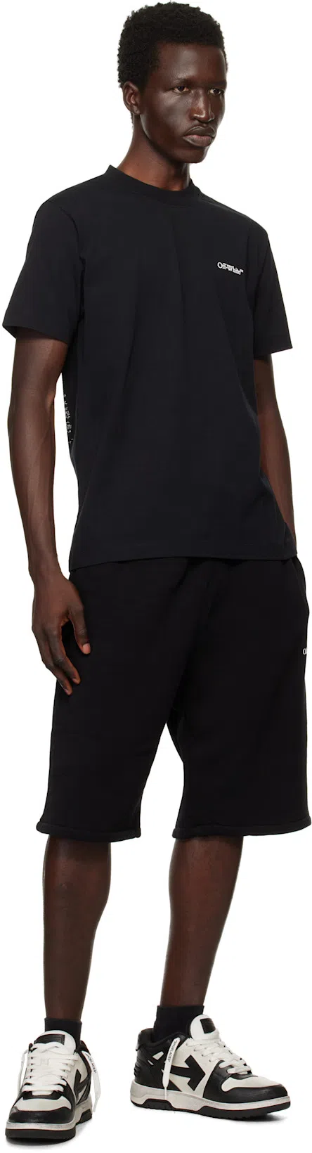 OFF-WHITE Black Cotton T-shirt