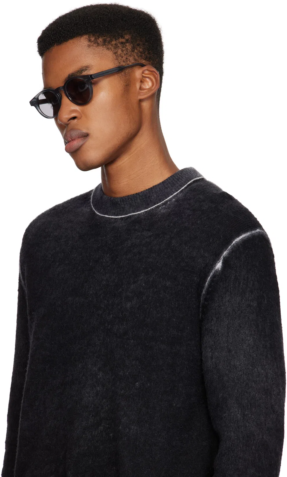 ACNE STUDIOS Karpo Vintage Wool Blend Sweater In Black
