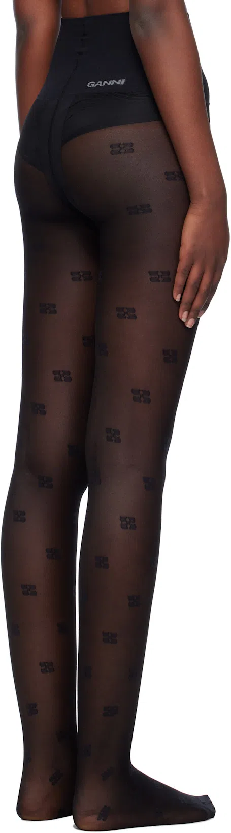 GANNI Feminine Buckle Platform Boot In Black