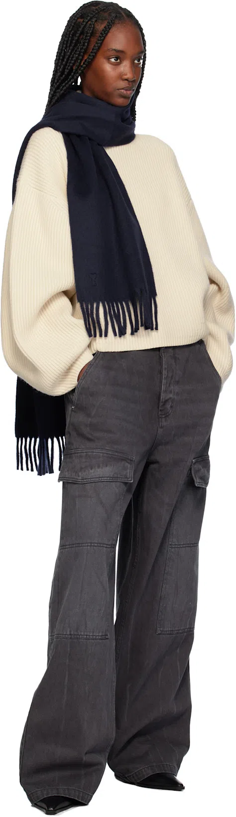 AEYDE Pointed High-heeled Sandals In Black