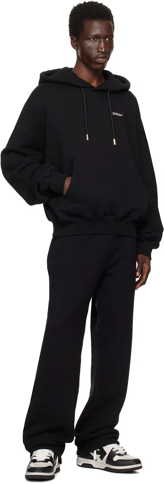 OFF-WHITE Off White Off White Knitted Hoodie In Black