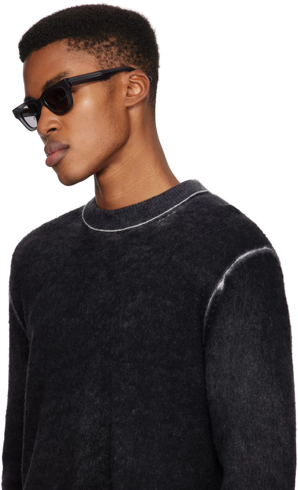 ACNE STUDIOS Karpo Vintage Wool Blend Sweater In Black