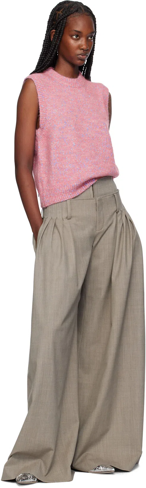 KNWLS Gray Bayon Trousers In Grey