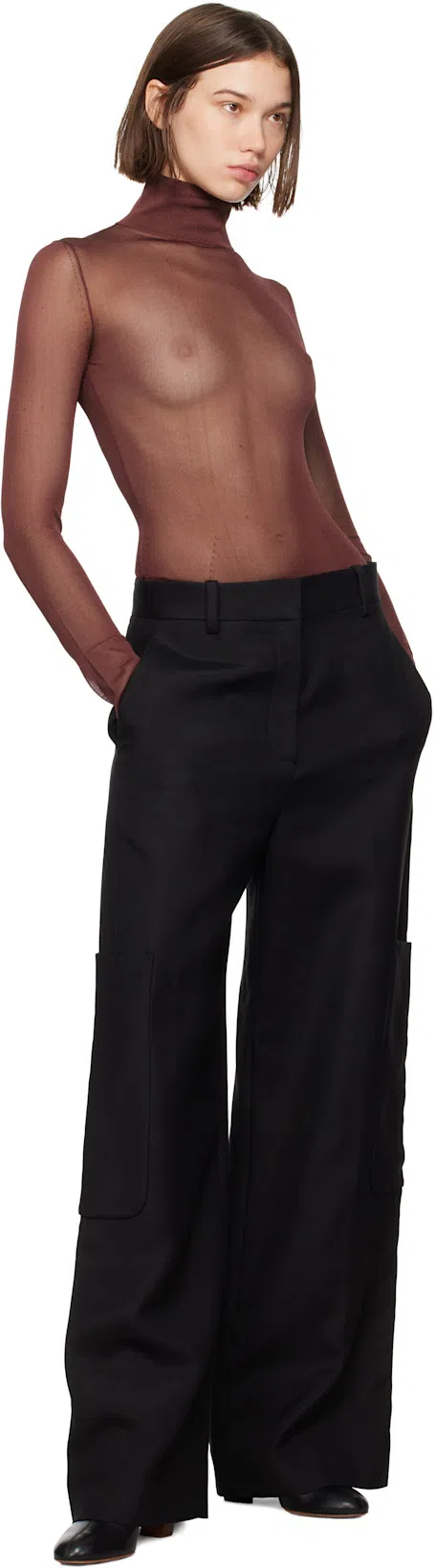 KHAITE Teyana Pleated Woven Wide-leg Pants In Black