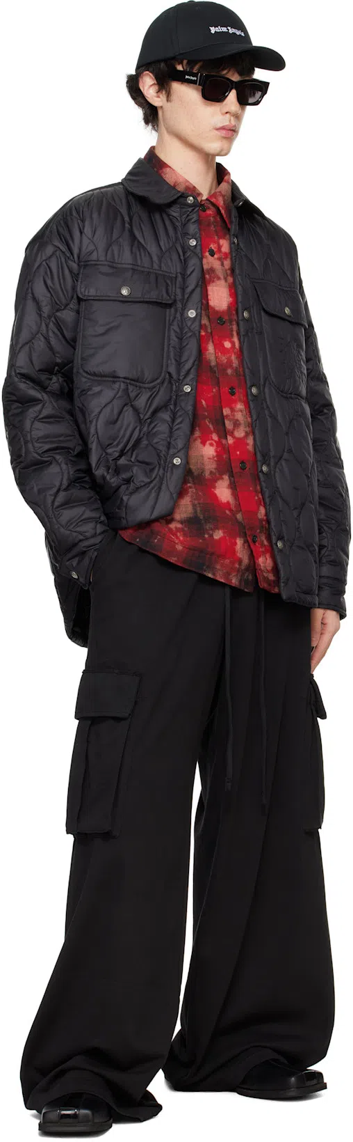 PALM ANGELS Бейсбольная Кепка Из Хлопка In Black