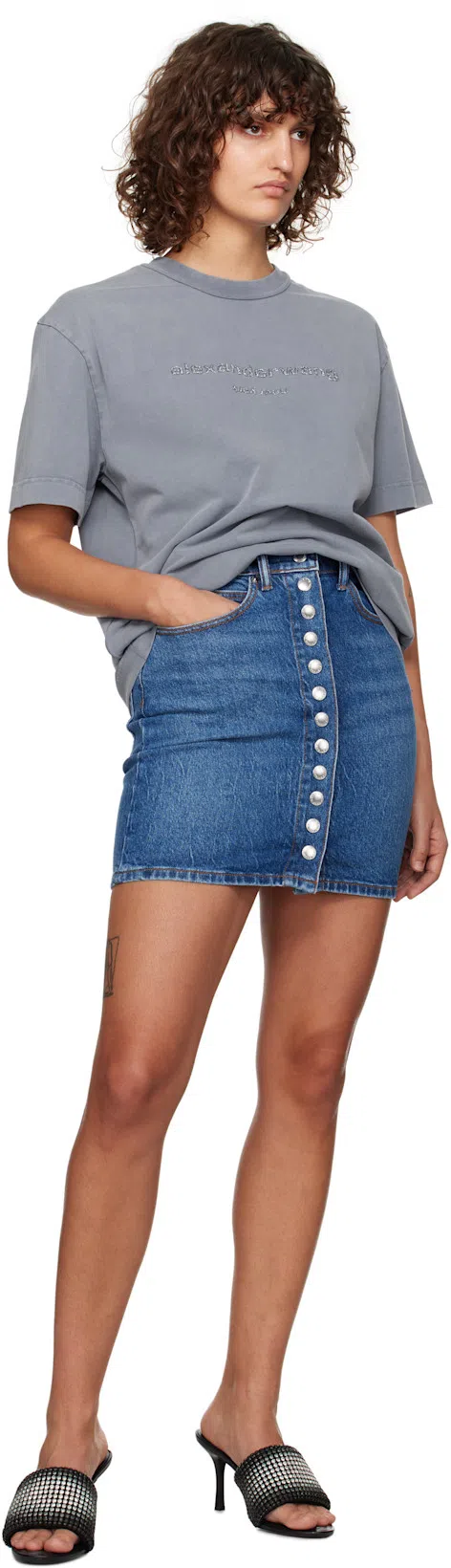 ALEXANDER WANG Marni Dark Blue Cotton Sweatshirt In Black