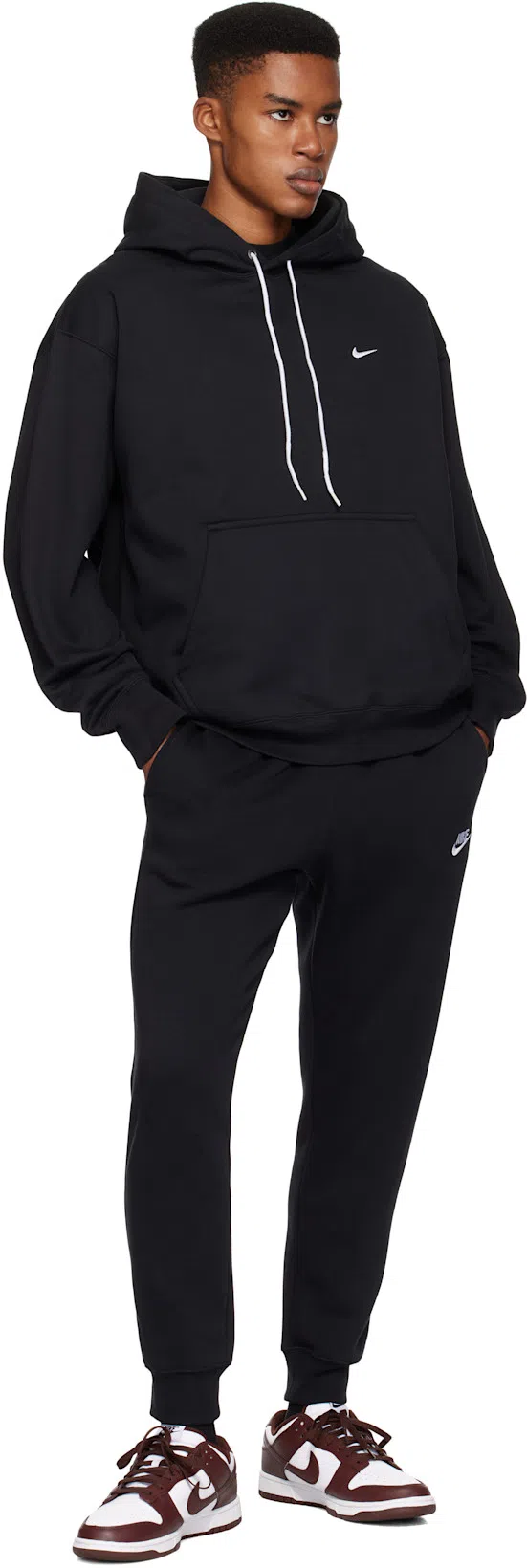 NIKE Solo Swoosh Hoodie In Black