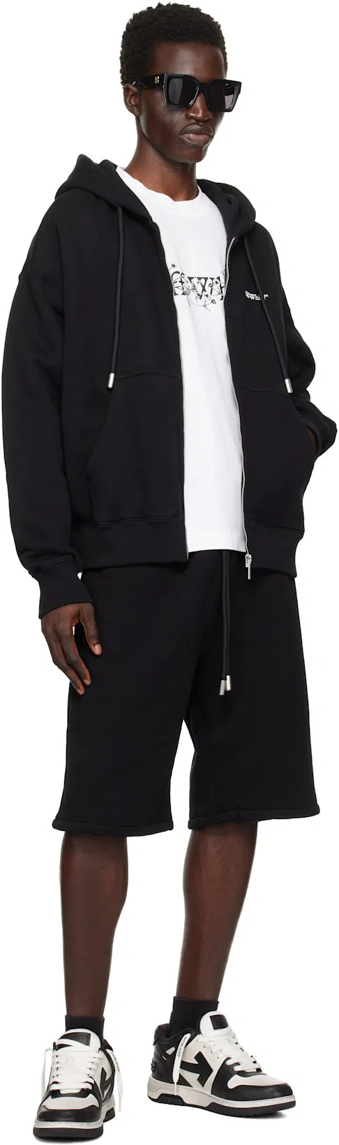 OFF-WHITE Off White™ Black Caravaggio Mery Print Hoodie