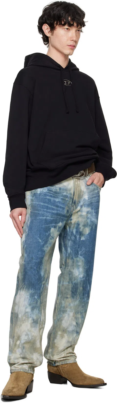 DIESEL Sweatshirt With Logo And Hood In Black