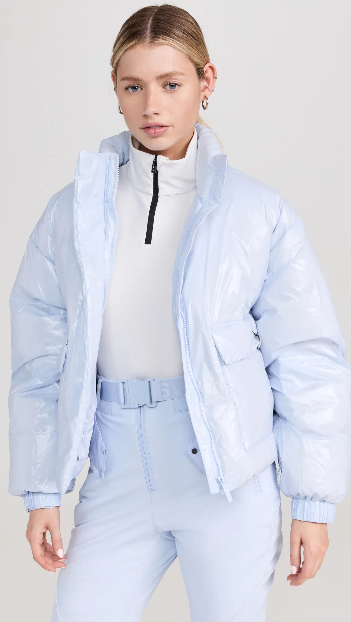 WARDROBE.NYC X Hailey Bieber Neutral Oversize Track Pants In Off White