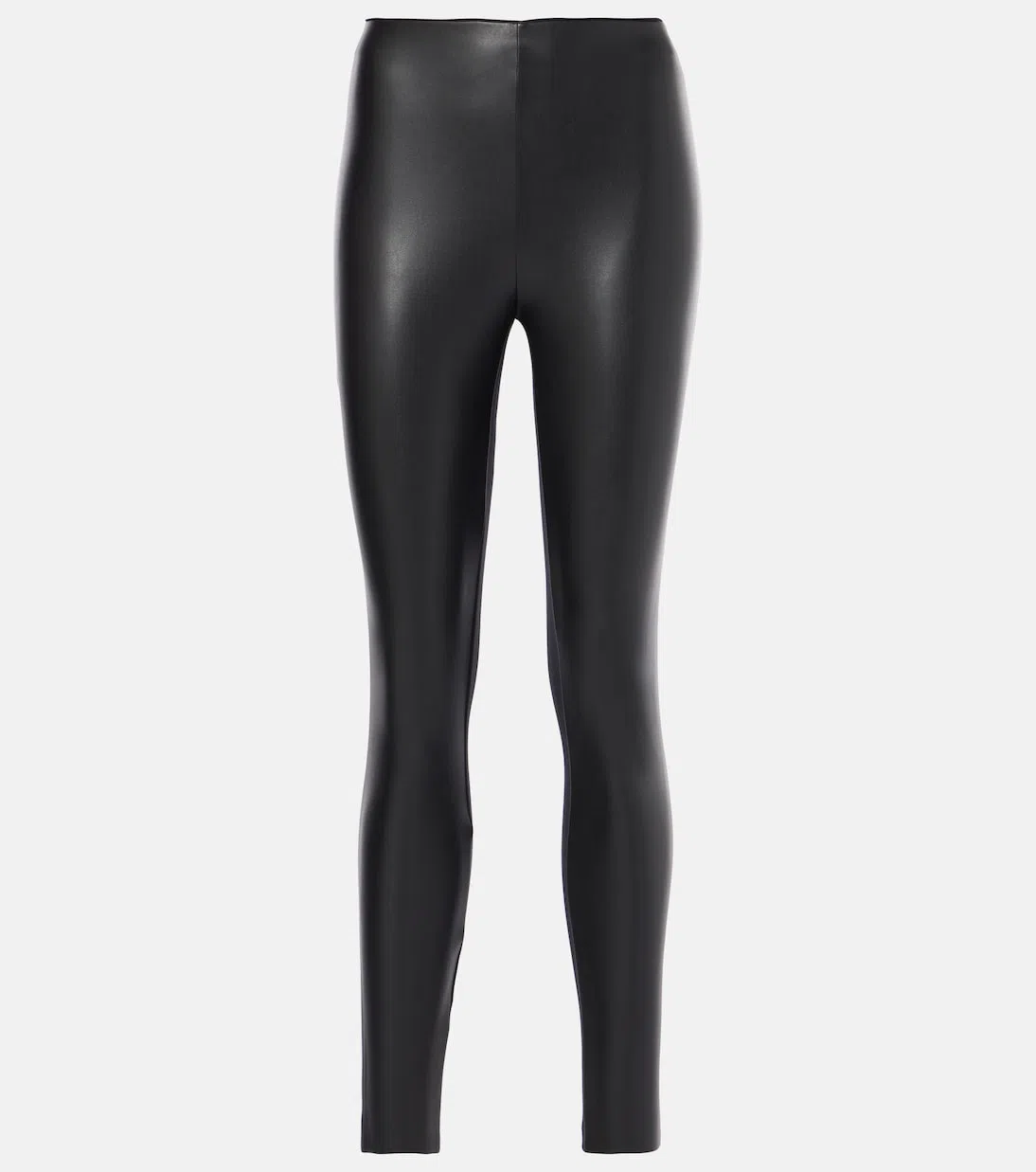 WOLFORD Estella Faux Leather Leggings In Black