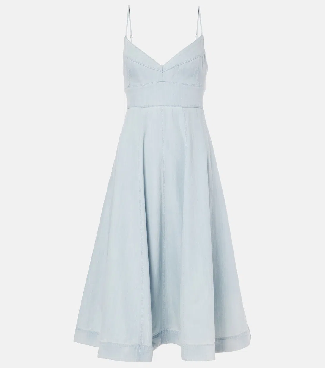 ZIMMERMANN Women Light Blue Tulle Midi Dress In Lilla