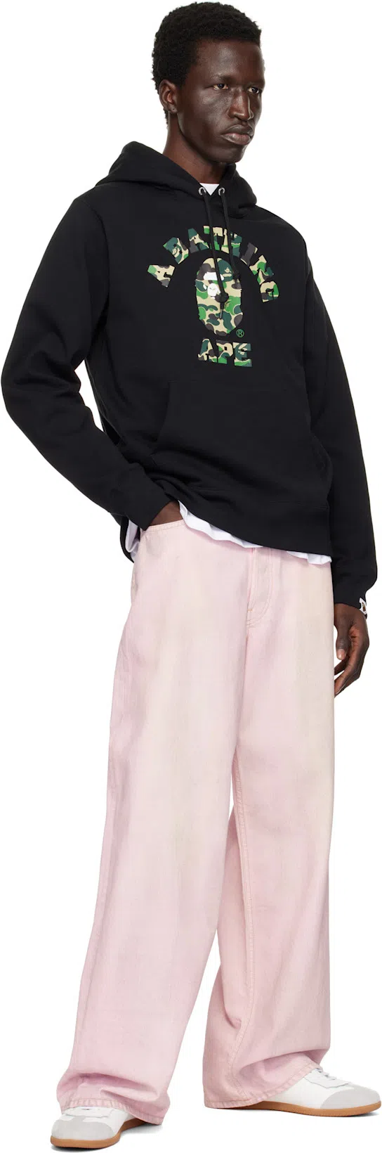 ACNE STUDIOS 1981m Wide-leg Distressed Jeans In Pale Pink