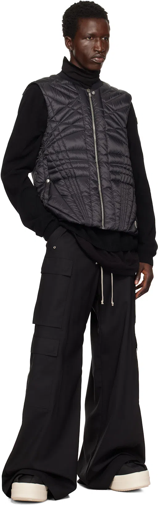 RICK OWENS X Moncler Padded Nylon Ski Boots In Black