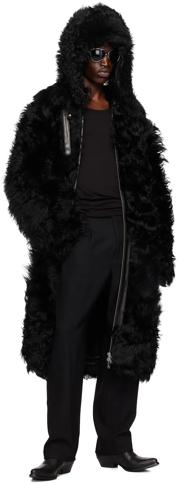 GOLDEN GOOSE Wish Star Pointed Toe Western Boot In Black