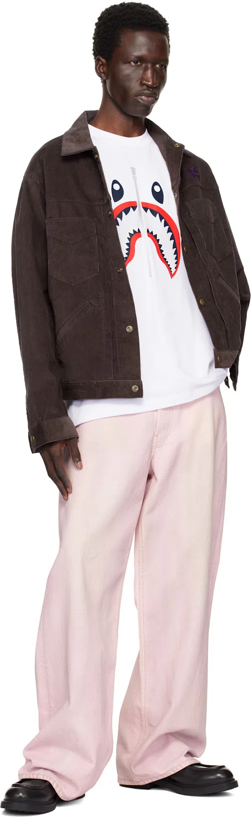 ACNE STUDIOS 1981m Wide-leg Distressed Jeans In Pale Pink