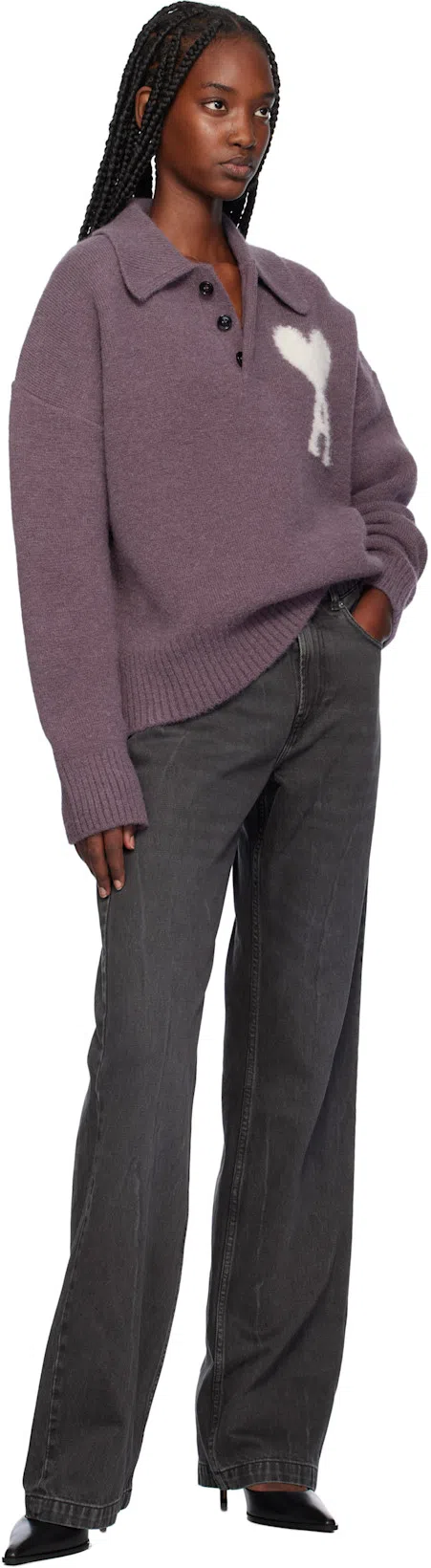 AEYDE Pointed High-heeled Sandals In Black