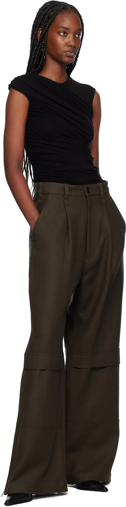 AGOLDE Ester Twist Tank Top In Black