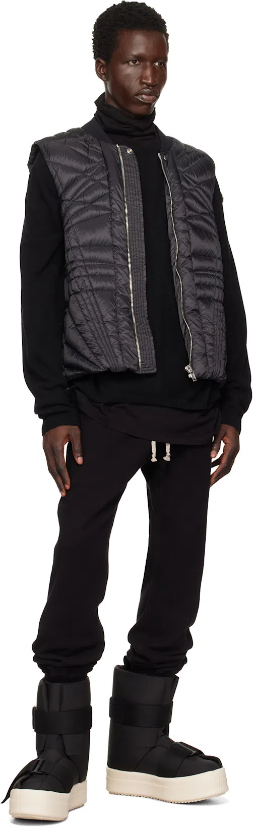 RICK OWENS X Moncler Padded Nylon Ski Boots In Black