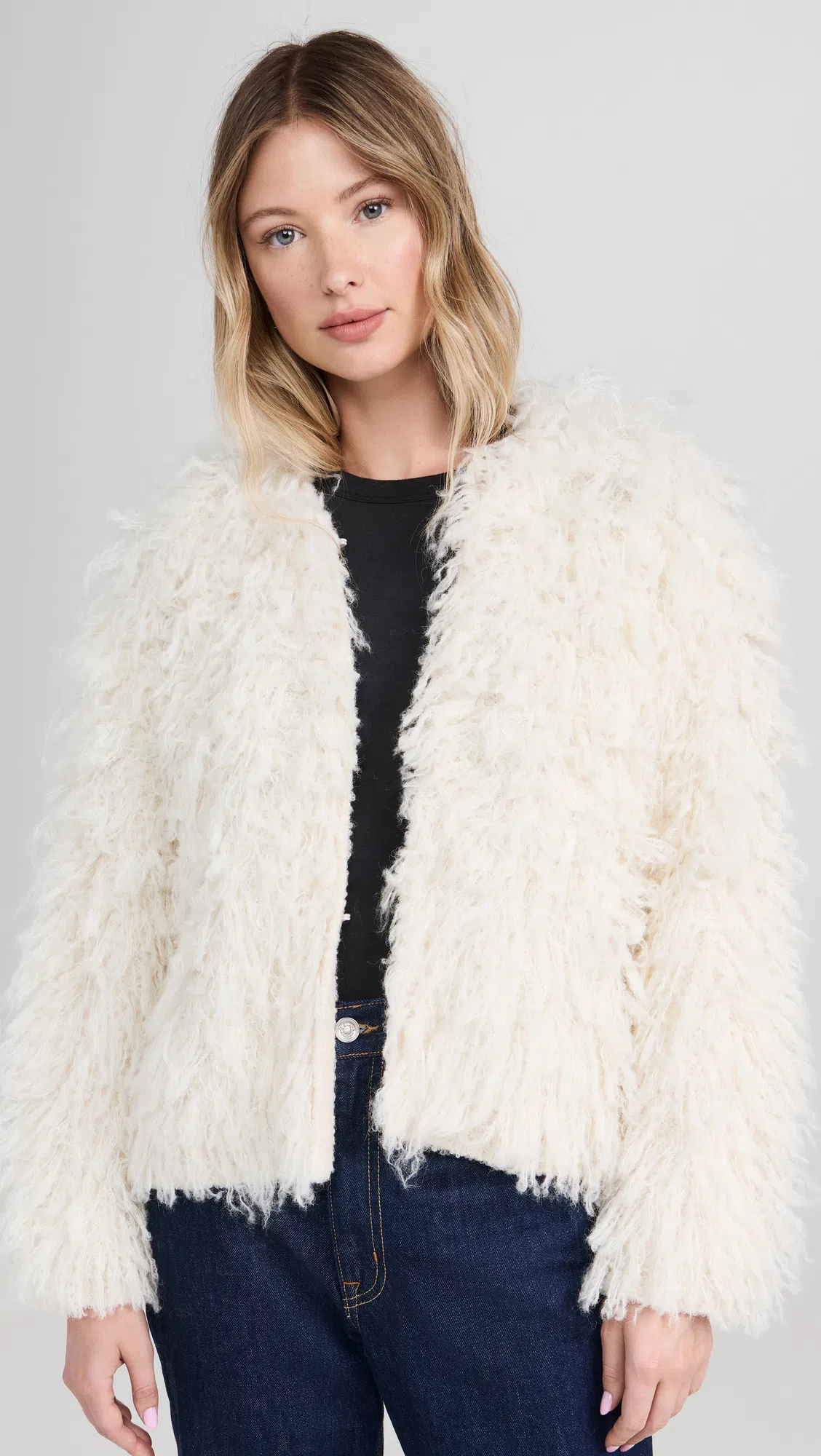 ULLA JOHNSON Hera Blouse In Celestine In Tigris Rigid Wash