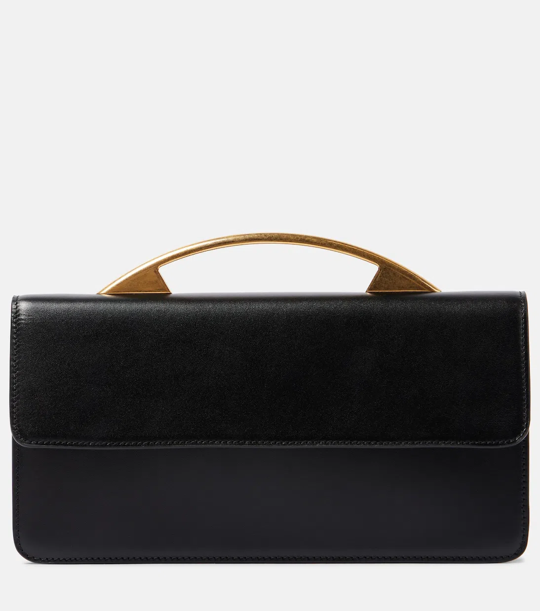THE ROW Nia Leather Shoulder Bag In Black