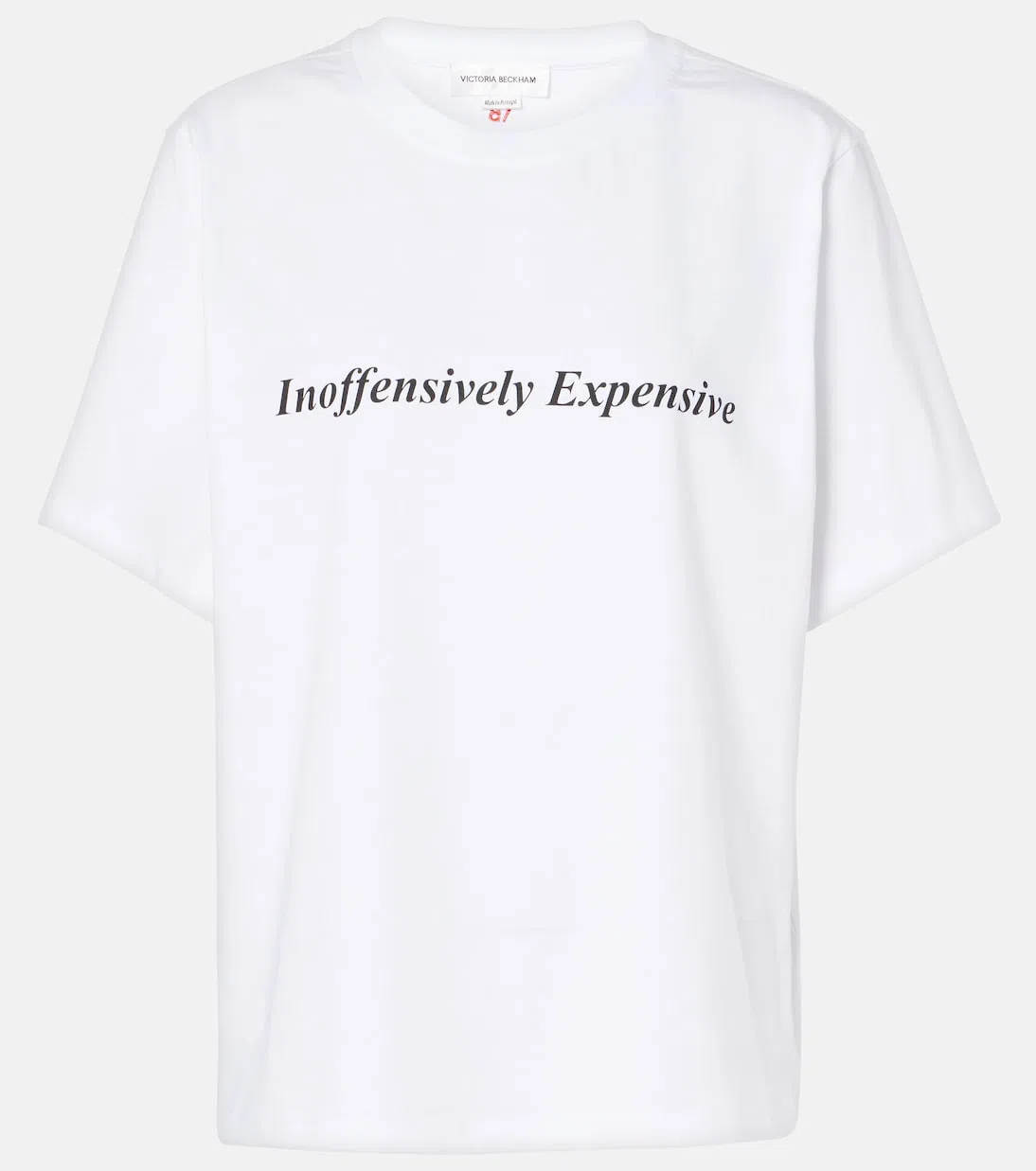 VICTORIA BECKHAM White T-shirt With Slogan Lettering On The Front