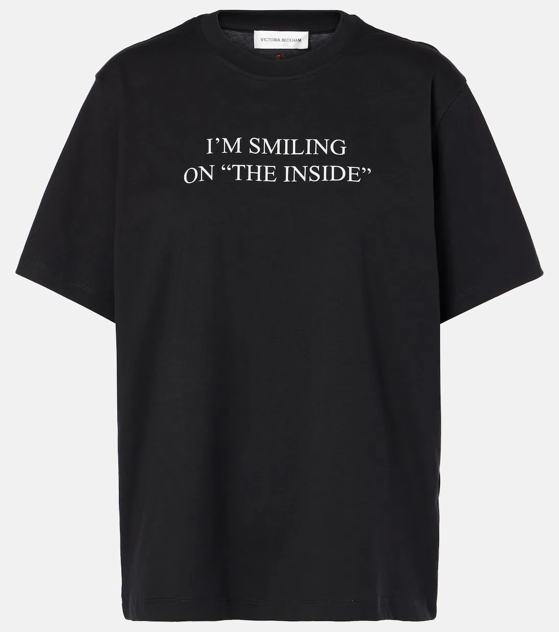 VICTORIA BECKHAM Slogan Cotton T-shirt In Black