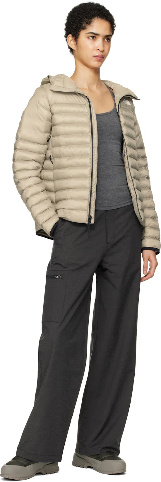 FAX COPY EXPRESS Gray 'the Thin Halter' Tank Top In Grey