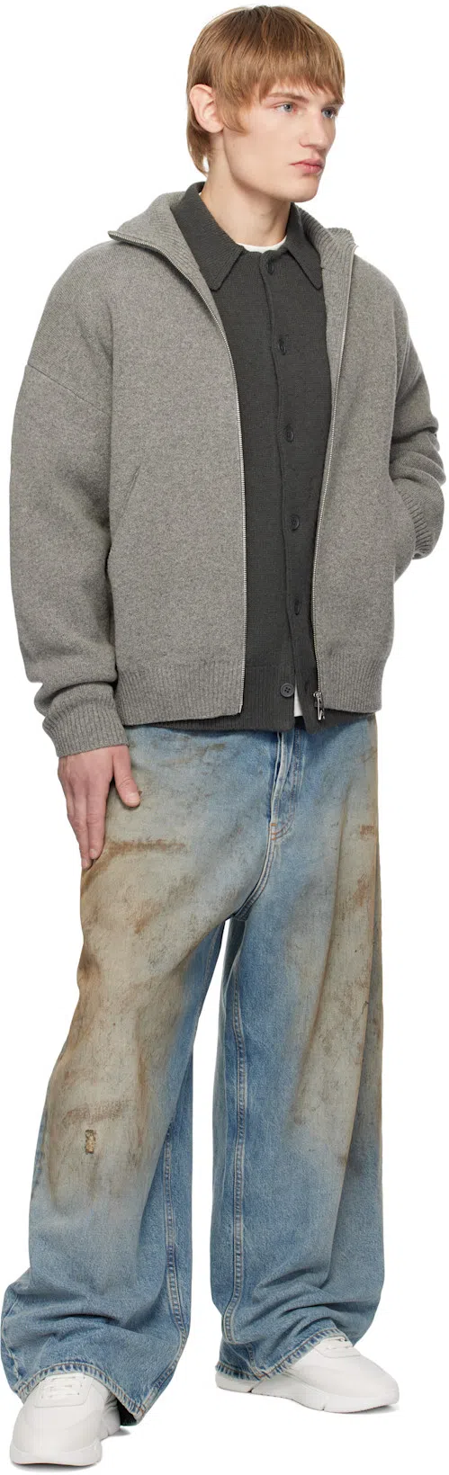 ACNE STUDIOS 2023m Penicillin Denim Jeans In Mid Blue