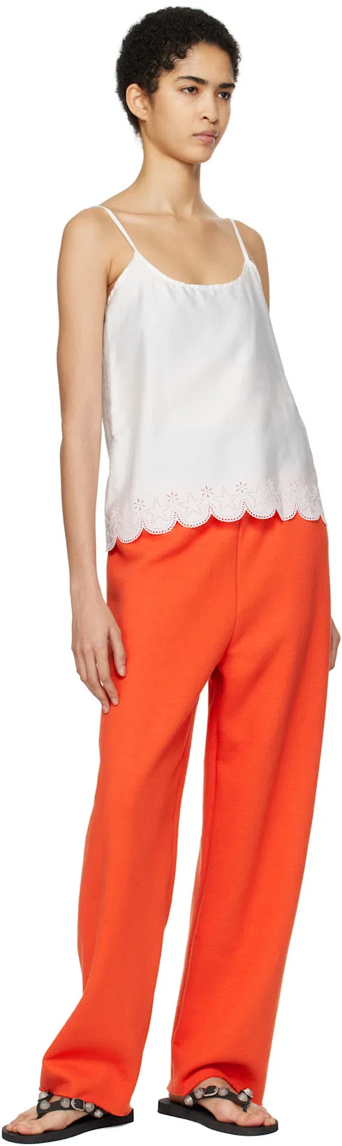 BALENCIAGA Women Black Rubber Cagole Thong Slippers In Multi