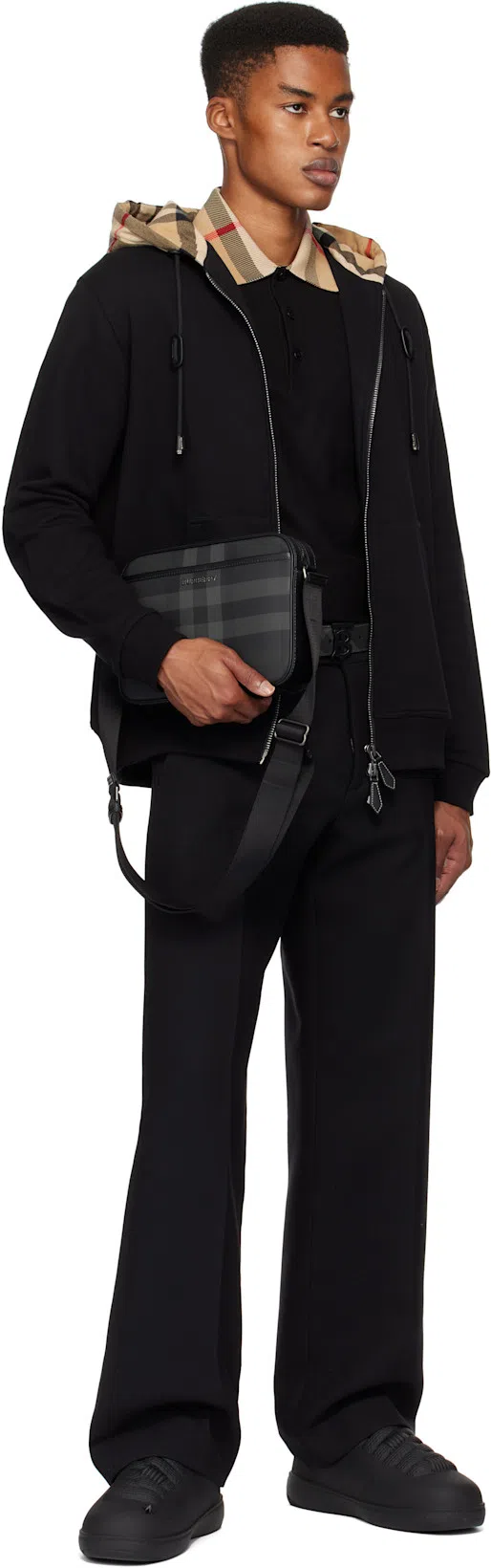 BURBERRY Black Three-pocket Trousers