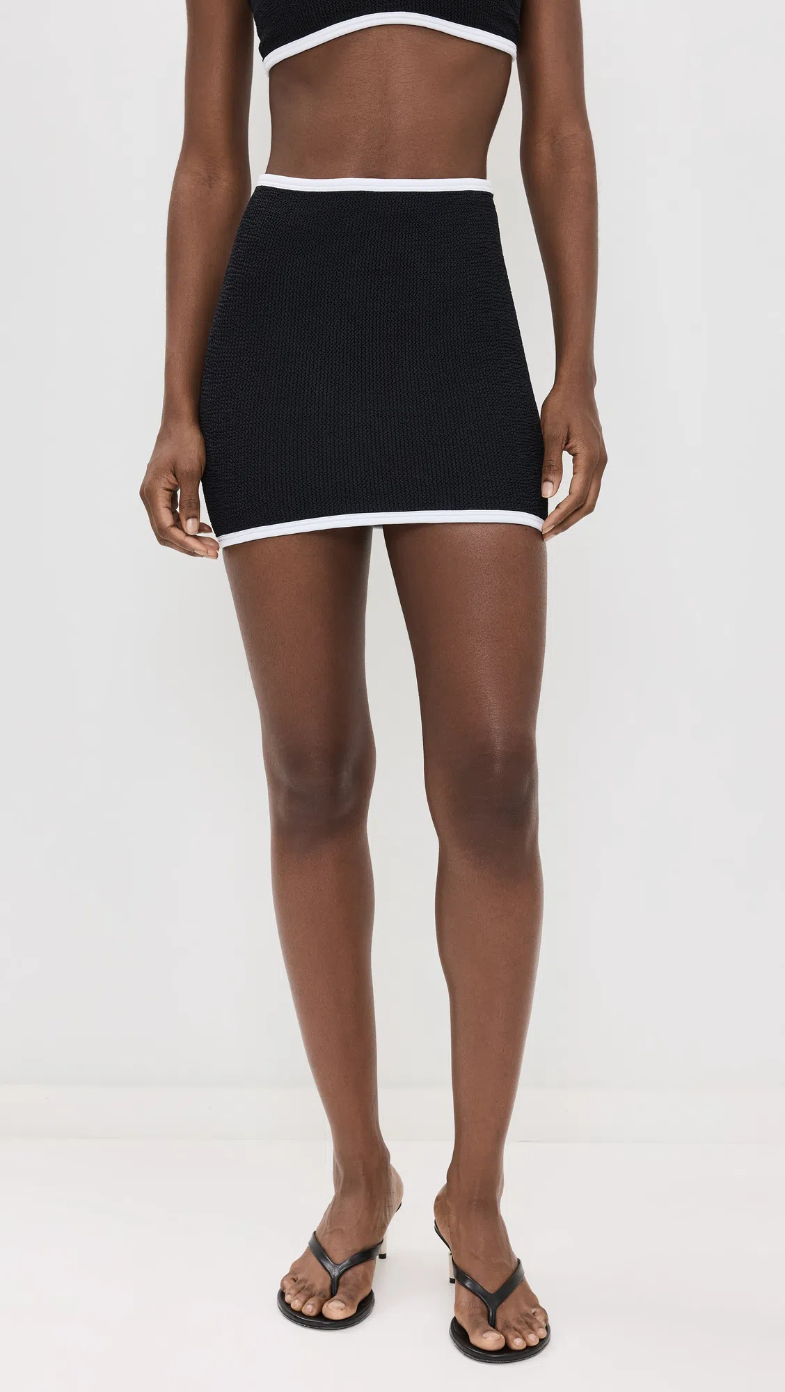 HUNZA G Contrast-trim Tyler Bikini In Black