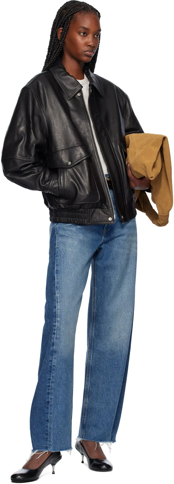 AGOLDE Luna Curved Leg Jeans In Blue