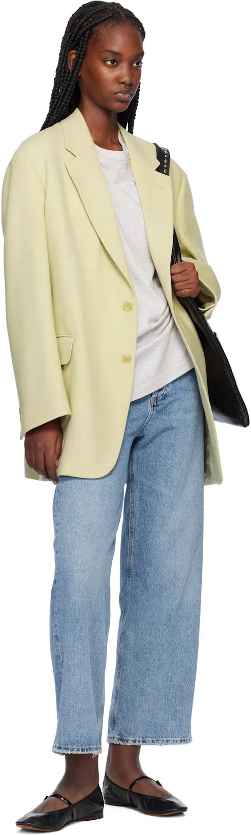 AGOLDE Light Blue Straight Boyfriend Jeans In Denim