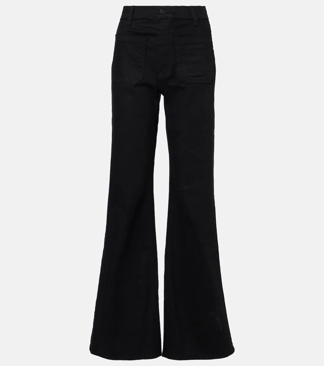 NILI LOTAN Florence High-rise Flared Jeans In Black