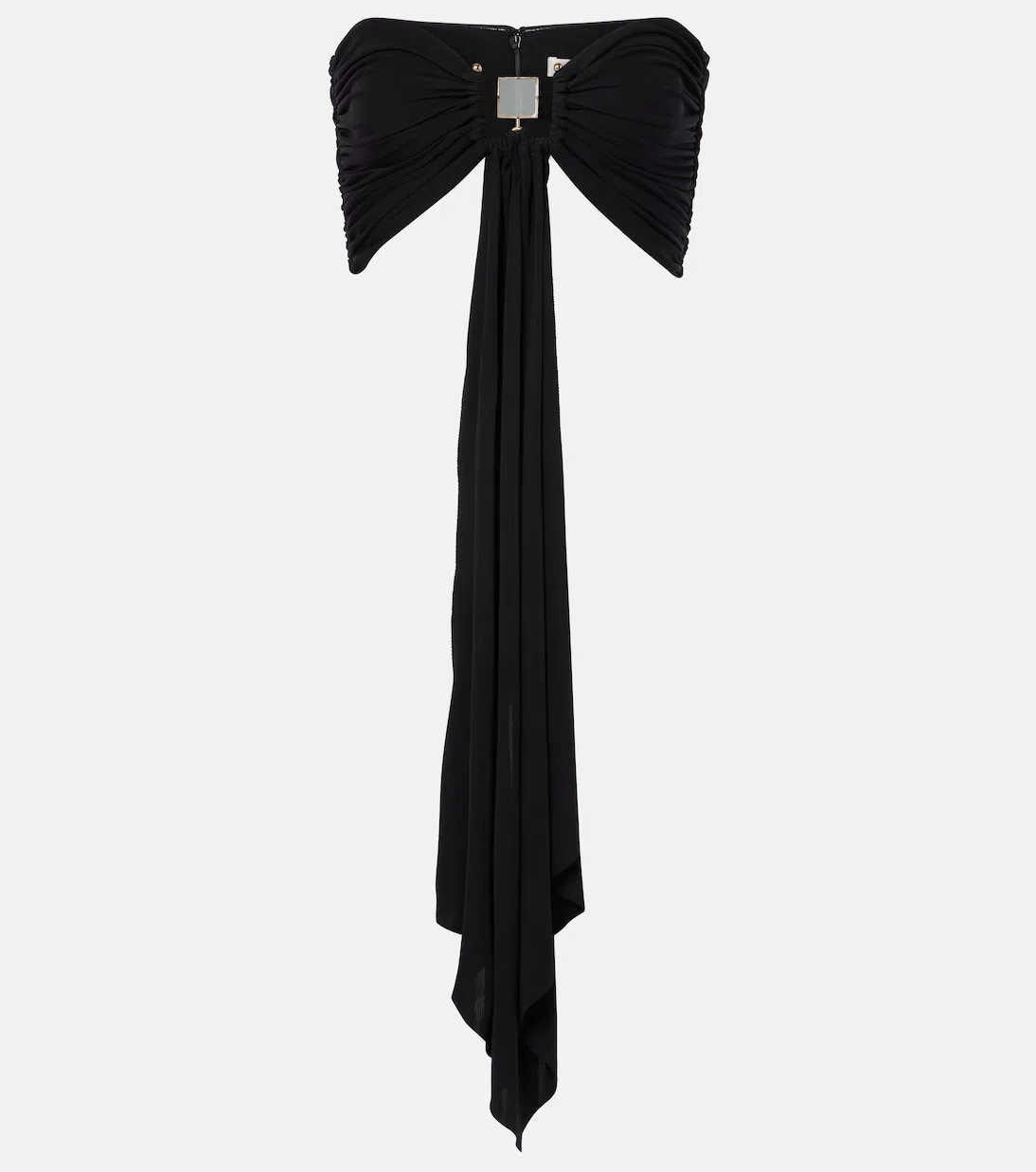 JACQUEMUS Maxirock La Jupe Drapeado Aus Jersey In Schwarz