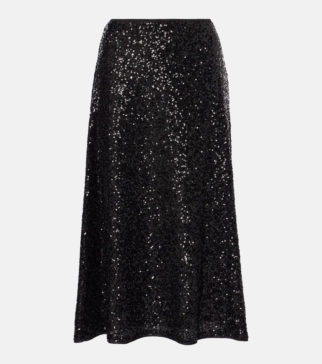 DIANE VON FURSTENBERG Araminta Sequined High-rise Midi Skirt In Black
