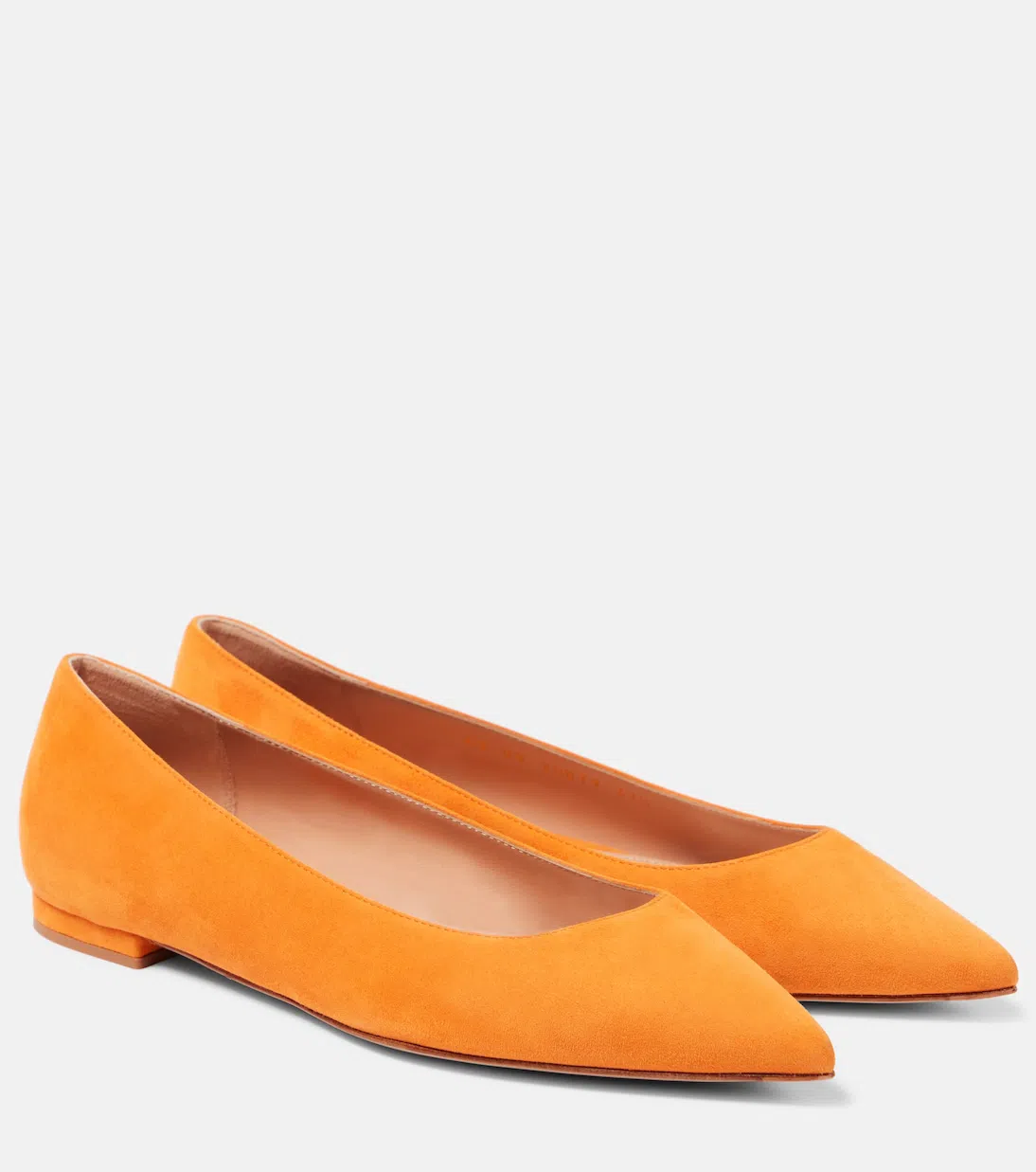 GIANVITO ROSSI Gianvito Suede Ballet Flats In Orange