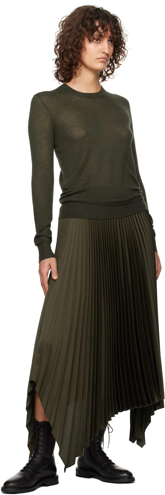 LEGRES Grained Leather Ankle Boots In Black