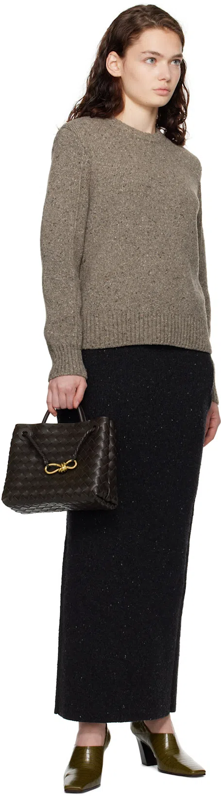 BOTTEGA VENETA Andiamo Small Leather Tote Bag In Brown