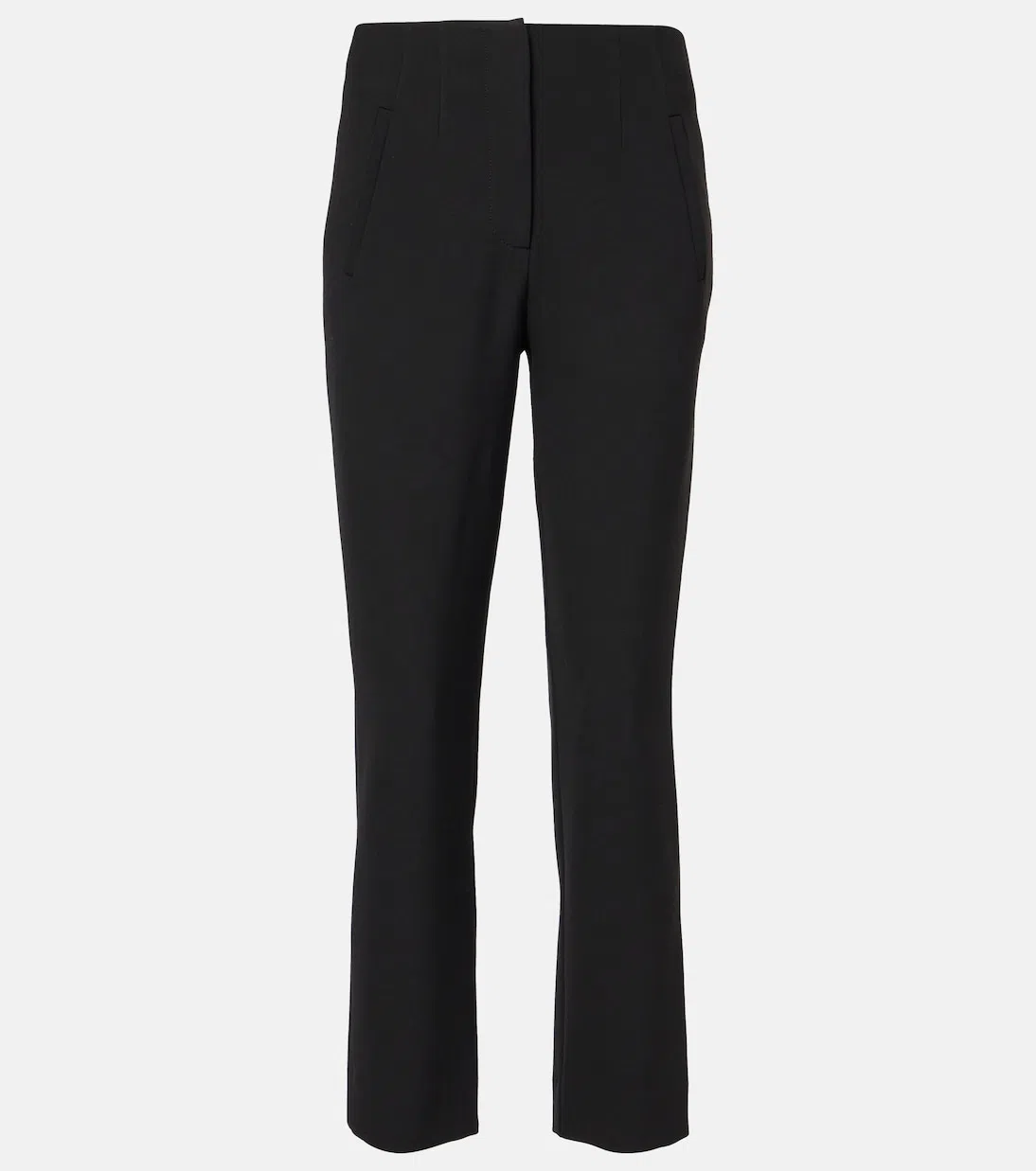 VERONICA BEARD Cropped Slim-leg Trousers In Black