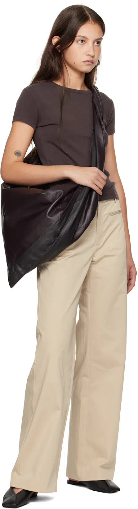 ST AGNI Organic Cotton Baby Tee In Raisin