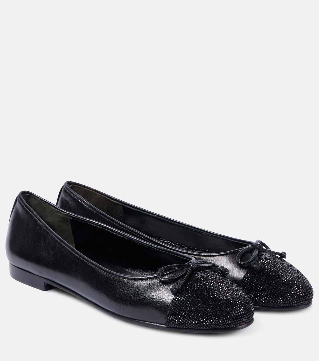 TORY BURCH Cap Toe Ballerinas In Black