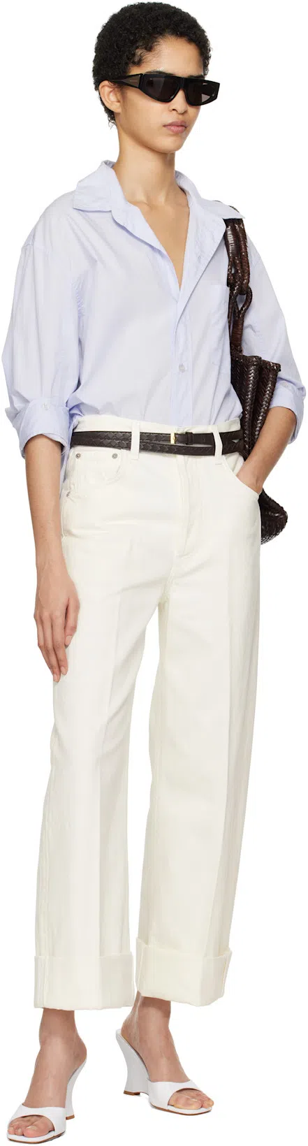 BOTTEGA VENETA Brown Watch Belt In 2190 Fondant-m Brass