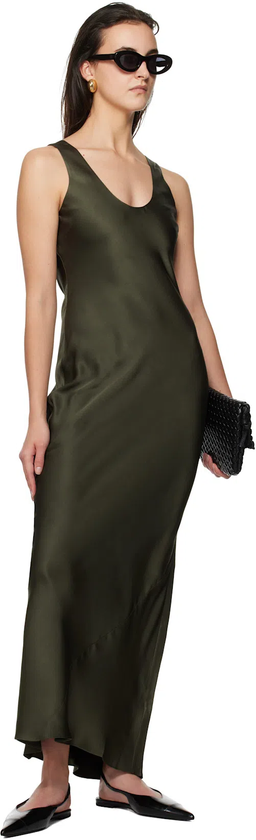 BOTTEGA VENETA Black Cobble Messenger Bag In Black-gold