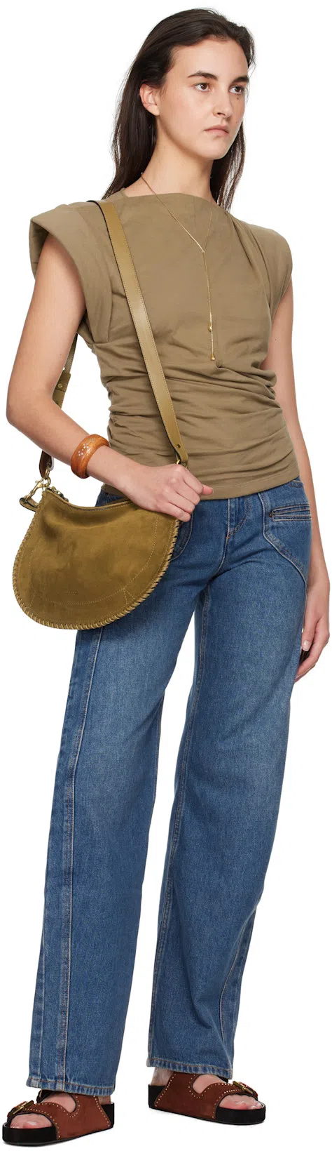 ISABEL MARANT Lennyo Suede Buckle Sandals In Red