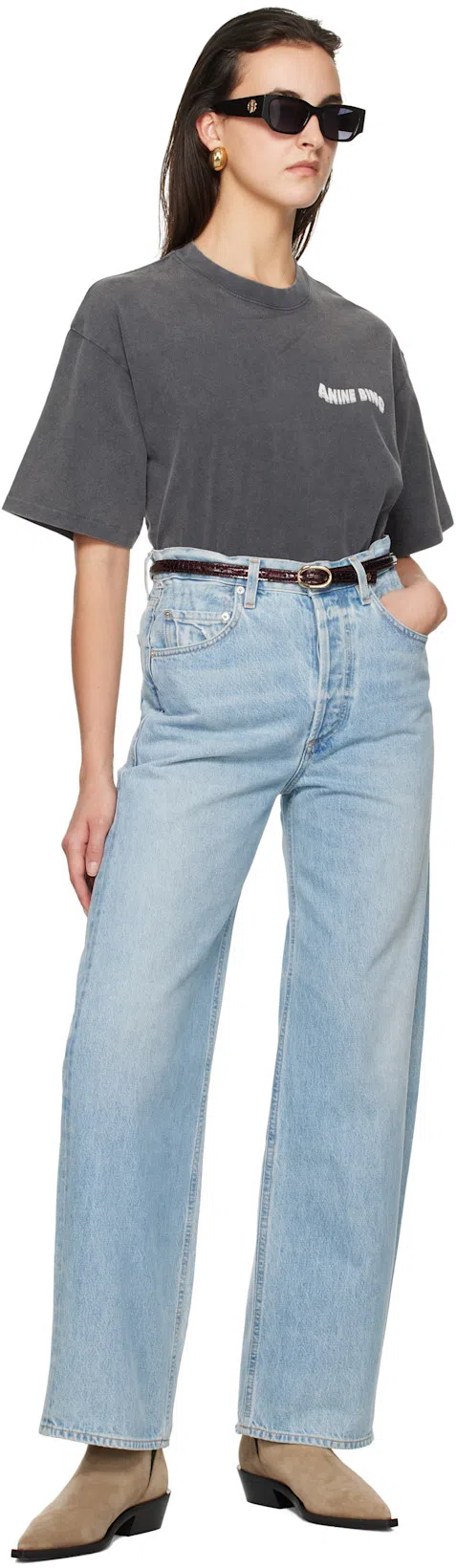 CITIZEN OF HUMANITY Florence Wide Straight In Scout In Light Vintage Indigo In Dakota