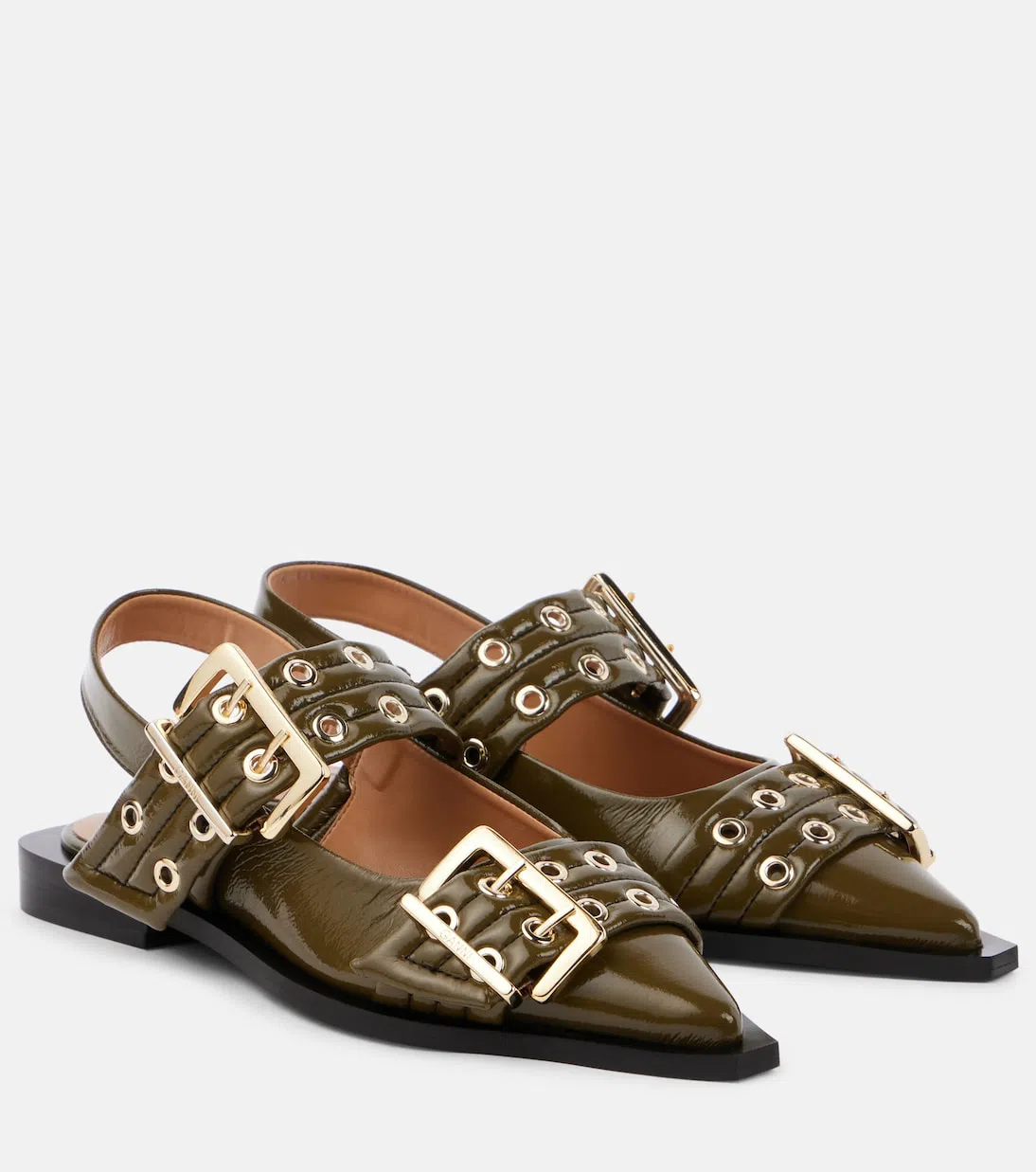 GANNI Mini Chemisier Shirt In Blue