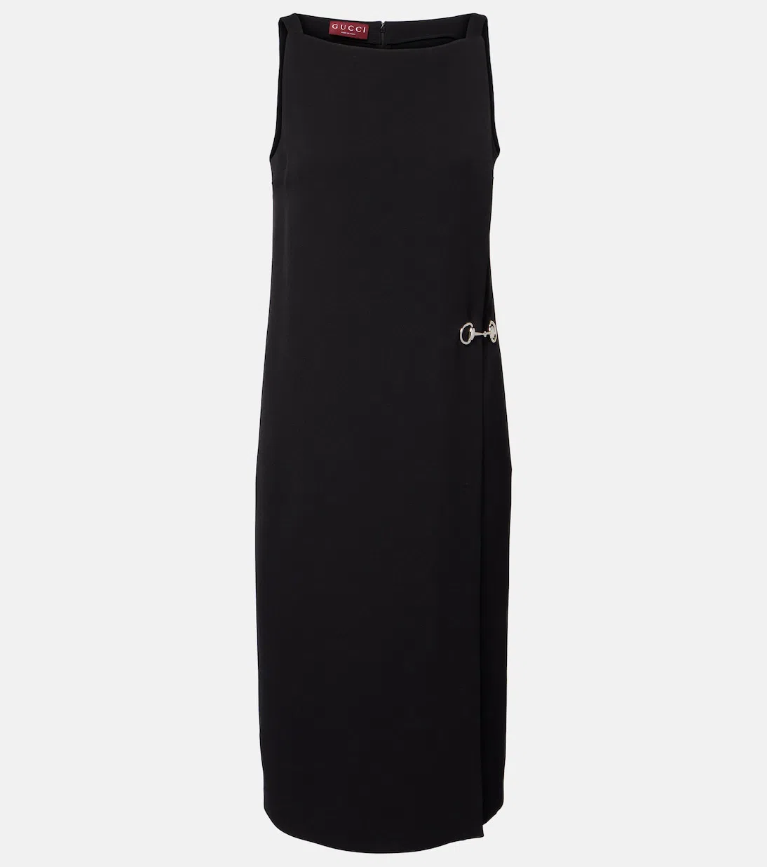 GUCCI Horsebit Midi Dress In Black