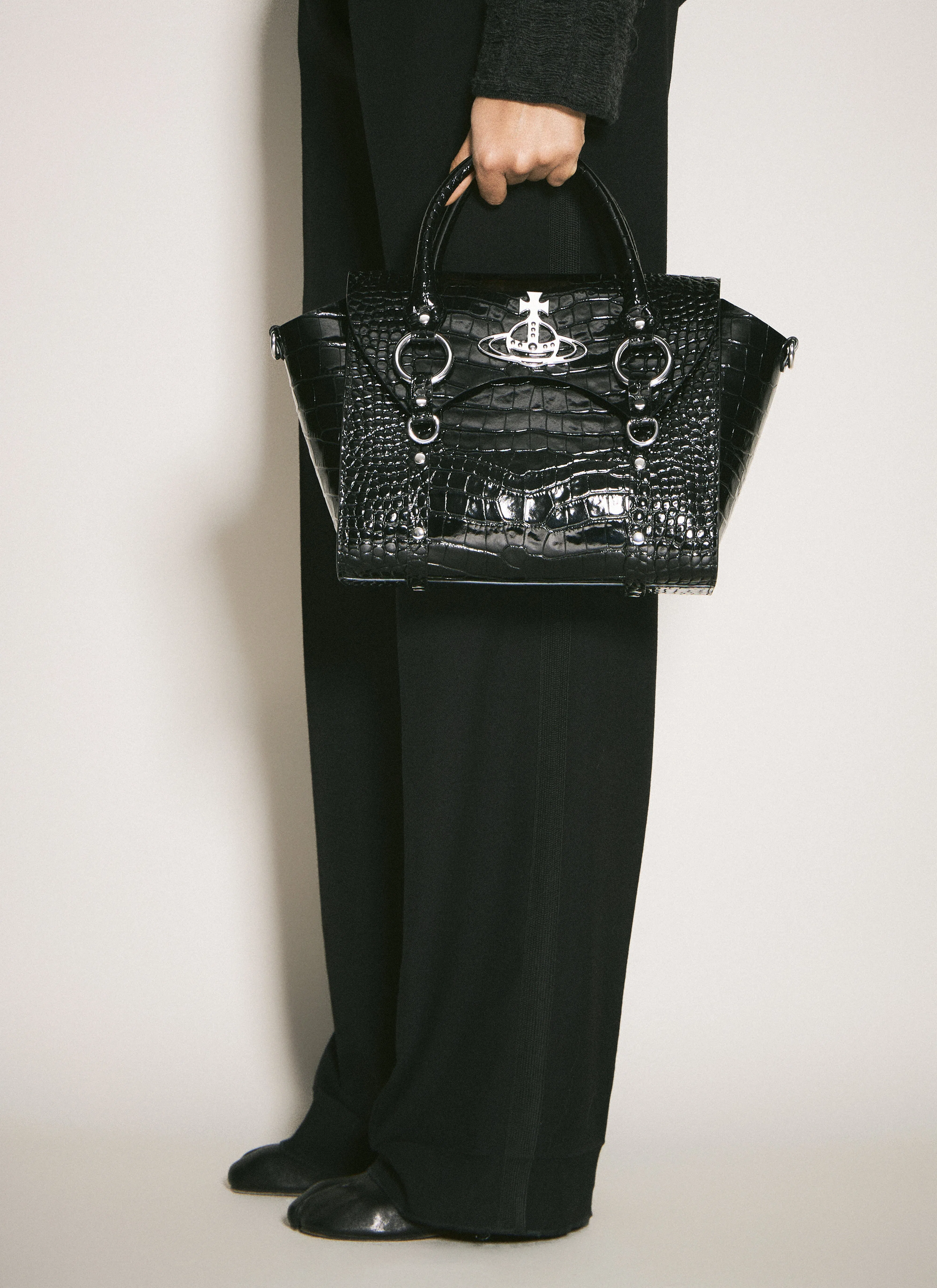 MAISON MARGIELA Tabi Leather Heels In Shinyblack